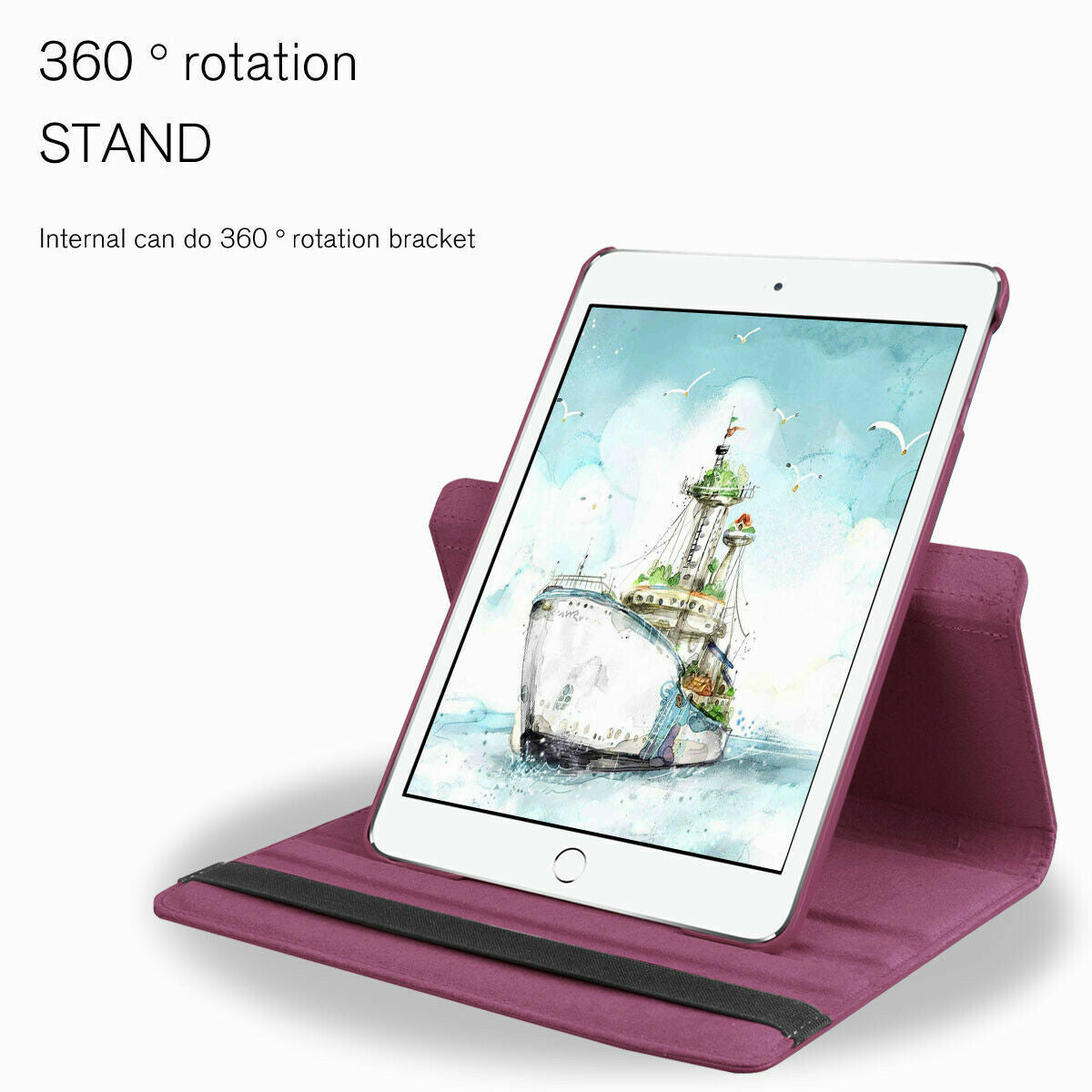 For Ipad 10Th 9Th 8Th 7Th 6/5Th Gen Leather Smart Flip Case Rotating Stand Cover