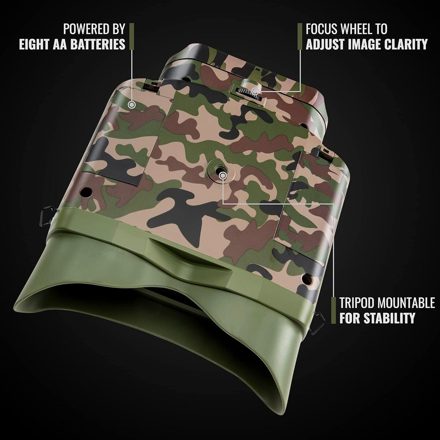Camouflage Digital Night Vision Binoculars, Capture HD Photos & Videos, See Clear in 100% Total Darkness, Long Viewing Distance, Large Viewing LCD Screen, Infrared Goggles for Hunting