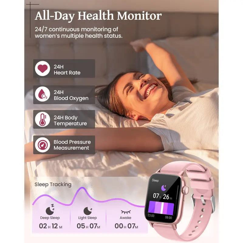 Special Gift: Smart Watch 1.85" HD, Health Monitor, Waterproof Ios/Android | Perfect Gift! Bluetooth Devices Wearable Wristwatch