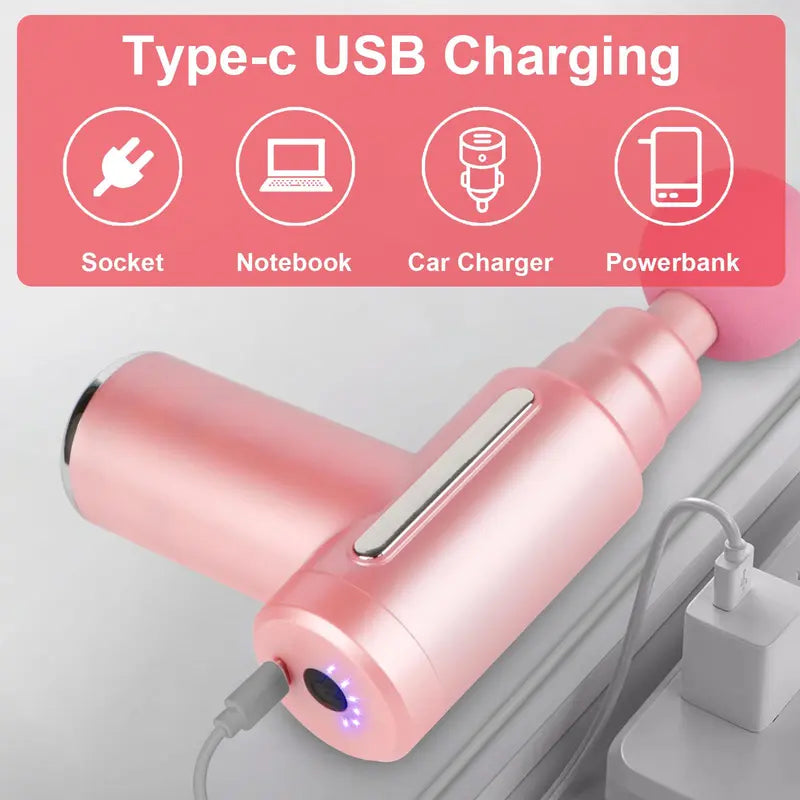 Portable Massage Gun, Multifunctional Fitness Portable Massager, Electric Massage Gun, Gift Box for Friend