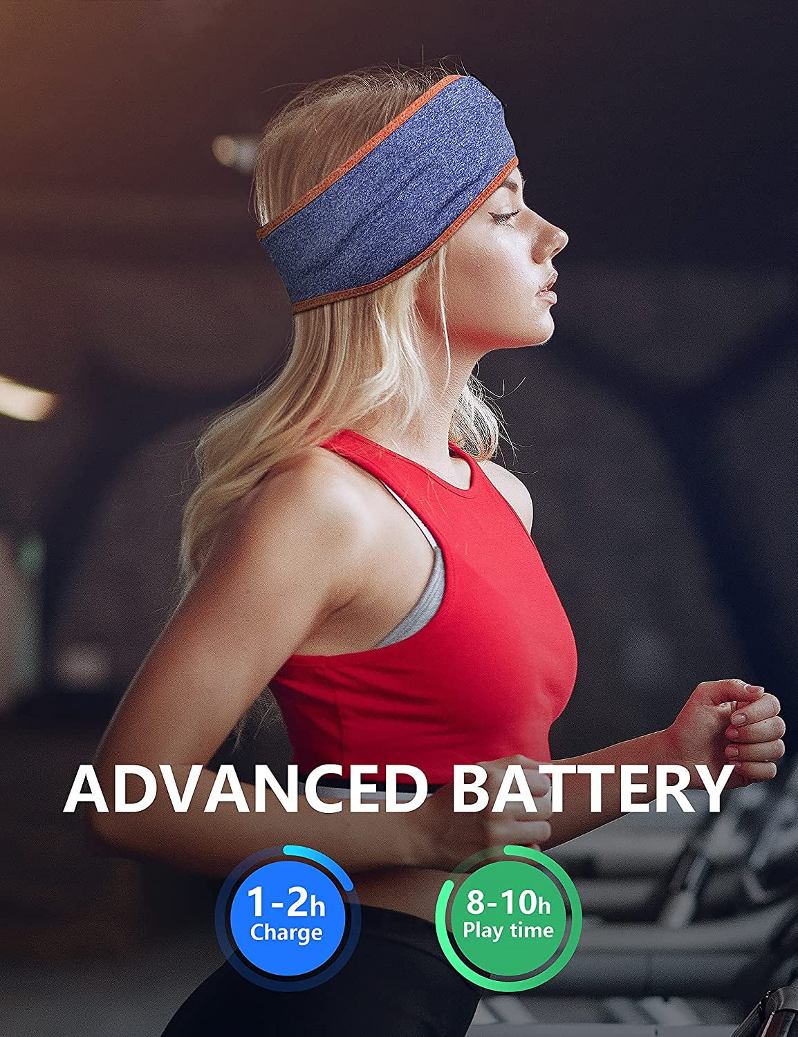 Sleeping Headphones Bluetooth Headband, Soft Sleep Headphones Comfortable Sleep Headband,Long Time Play Sleep Earbuds with Built in Speakers Perfect for Sleep,Workout,Running,Yoga,Travel
