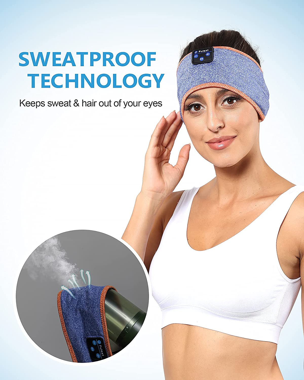 Sleeping Headphones Bluetooth Headband, Soft Sleep Headphones Comfortable Sleep Headband,Long Time Play Sleep Earbuds with Built in Speakers Perfect for Sleep,Workout,Running,Yoga,Travel