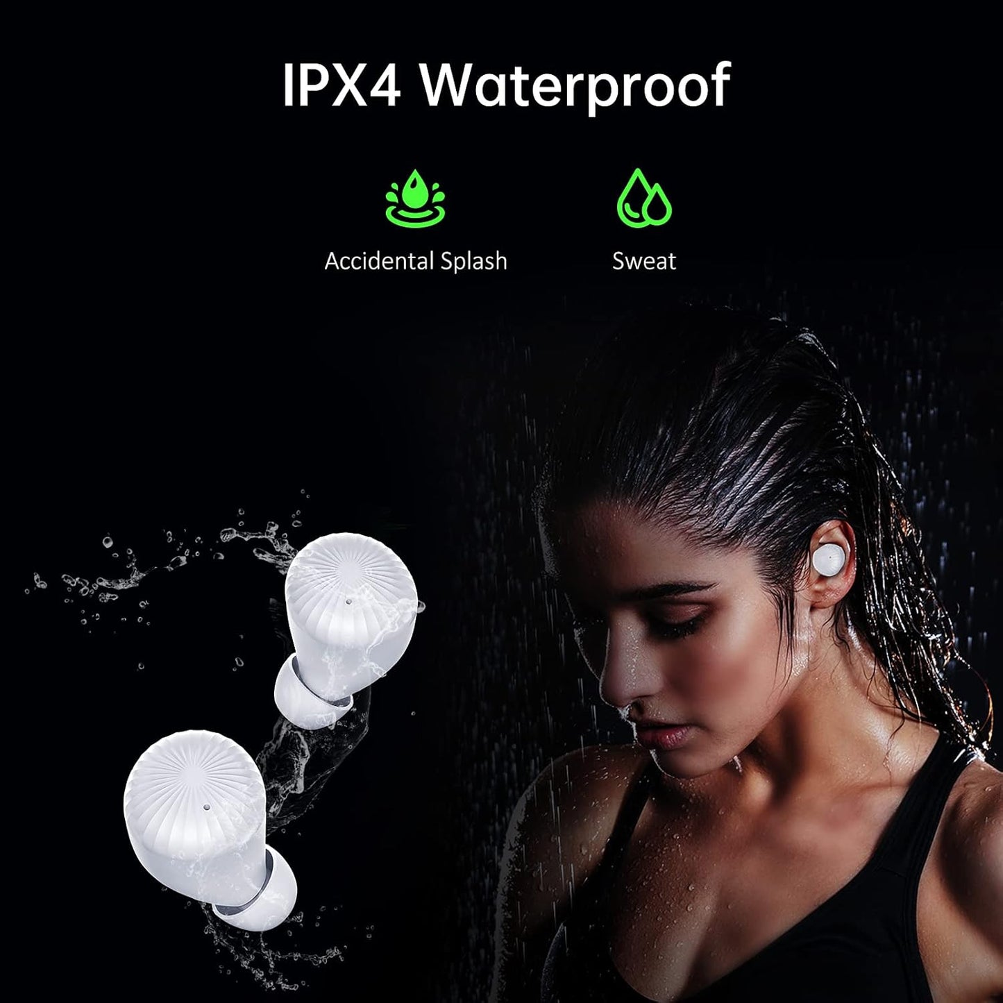 Wireless Earbuds Bluetooth 5.0,Bluetooth Earbuds IPX4 Waterproof ,Wireless Headphones 400Mah & 20H Playtime,119Ms Low Latency,4.1G Ultra Lightweight,Intelligent Touch Control for Android & Apple