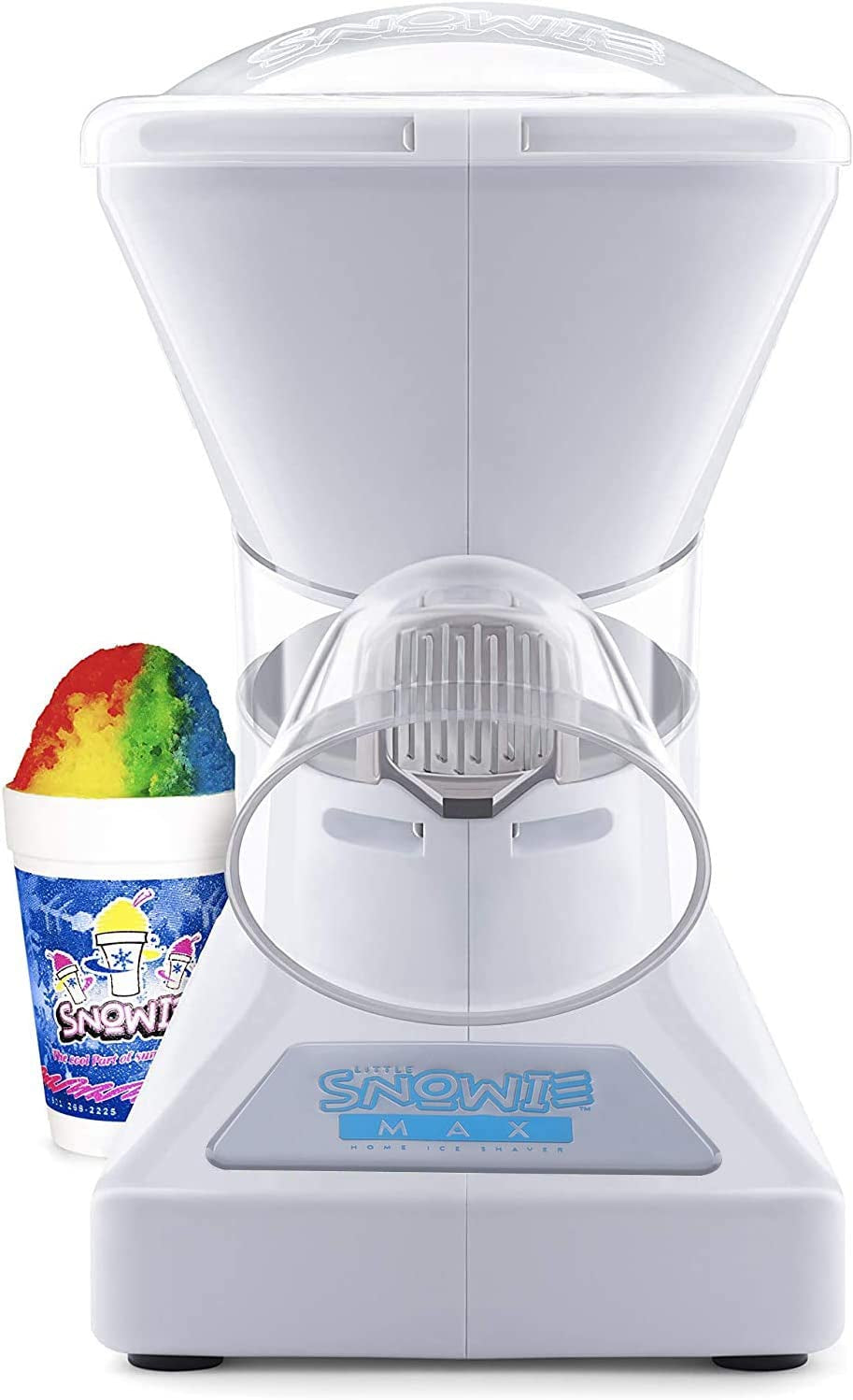 Treat to the max with the Little Max Snow Cone Machine- Summer fun year round! -Premium Shaved Ice Maker, with Powder Sticks Syrup Mix, Entrepreneur Kit