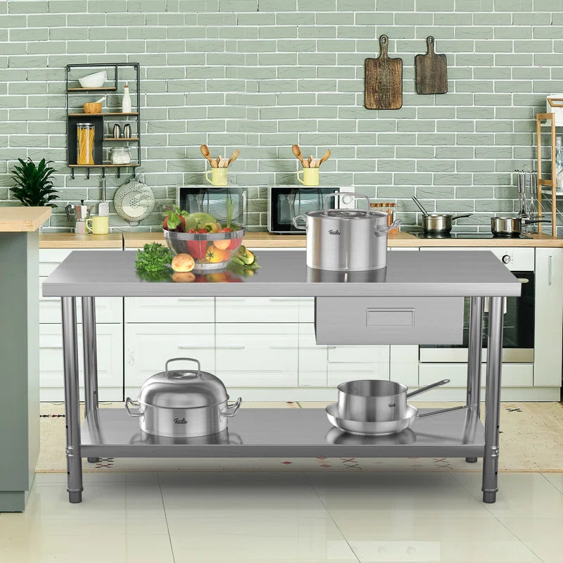 Stainless Steel 31.4'' H Work Table