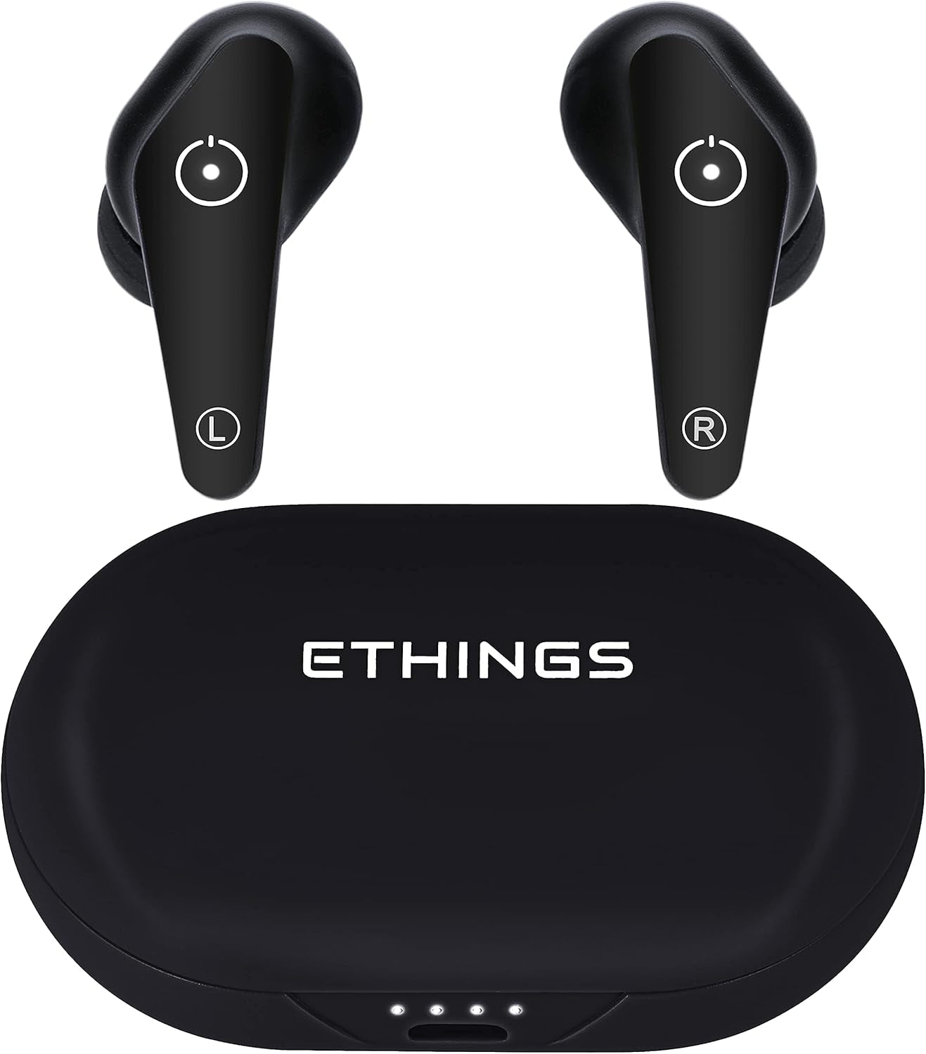 Heavy Duty Premium Sound Noise Canceling Earbuds - Bluetooth 5.0 Waterproof Touch Control Wireless Headphones with Charging Case (Black)