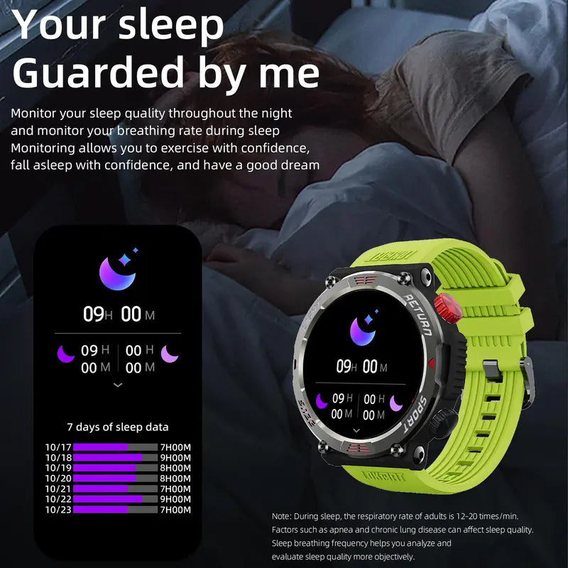 Waterproof Smart Watch, 1 Piece Fitness Tracker with Heart Rate Monitor, Waterproof Sleep Monitor for Android & Ios Phones