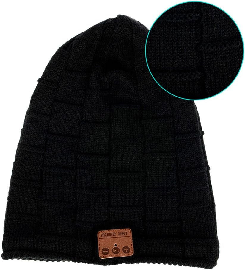 Wireless Music Beanie Hat Winter Soft Warm Knit Cap with Stereo Headset Speaker Mic Hands-Free for Men Women Outdoor Sports
