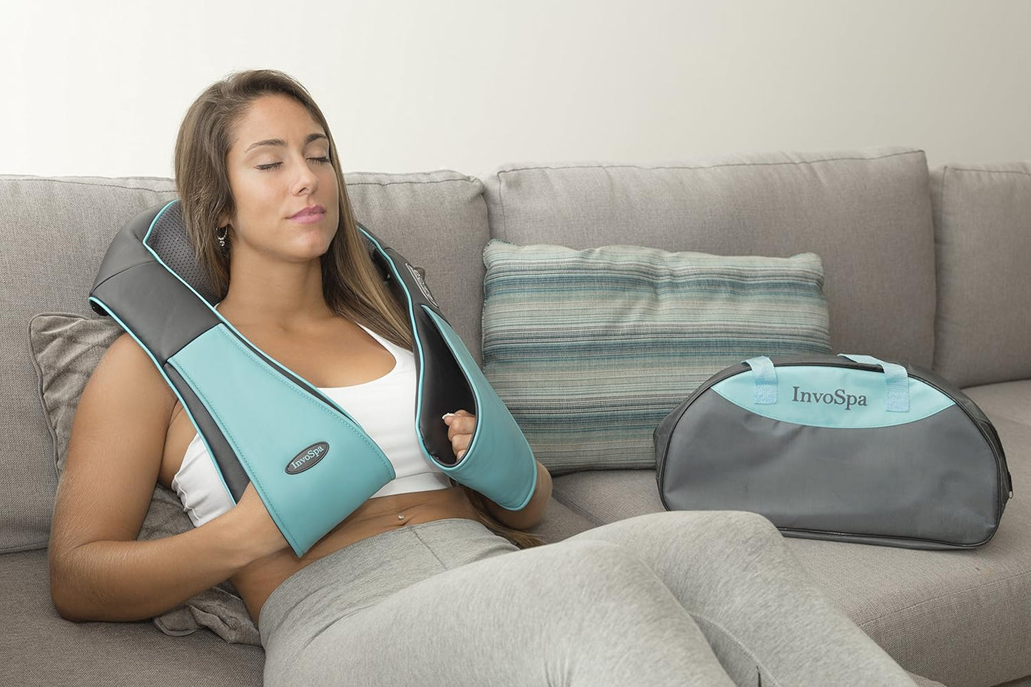 Shiatsu Neck and Back Massager with Heat - Deep Kneading Pillow for Massage - Electric Full Body Massager