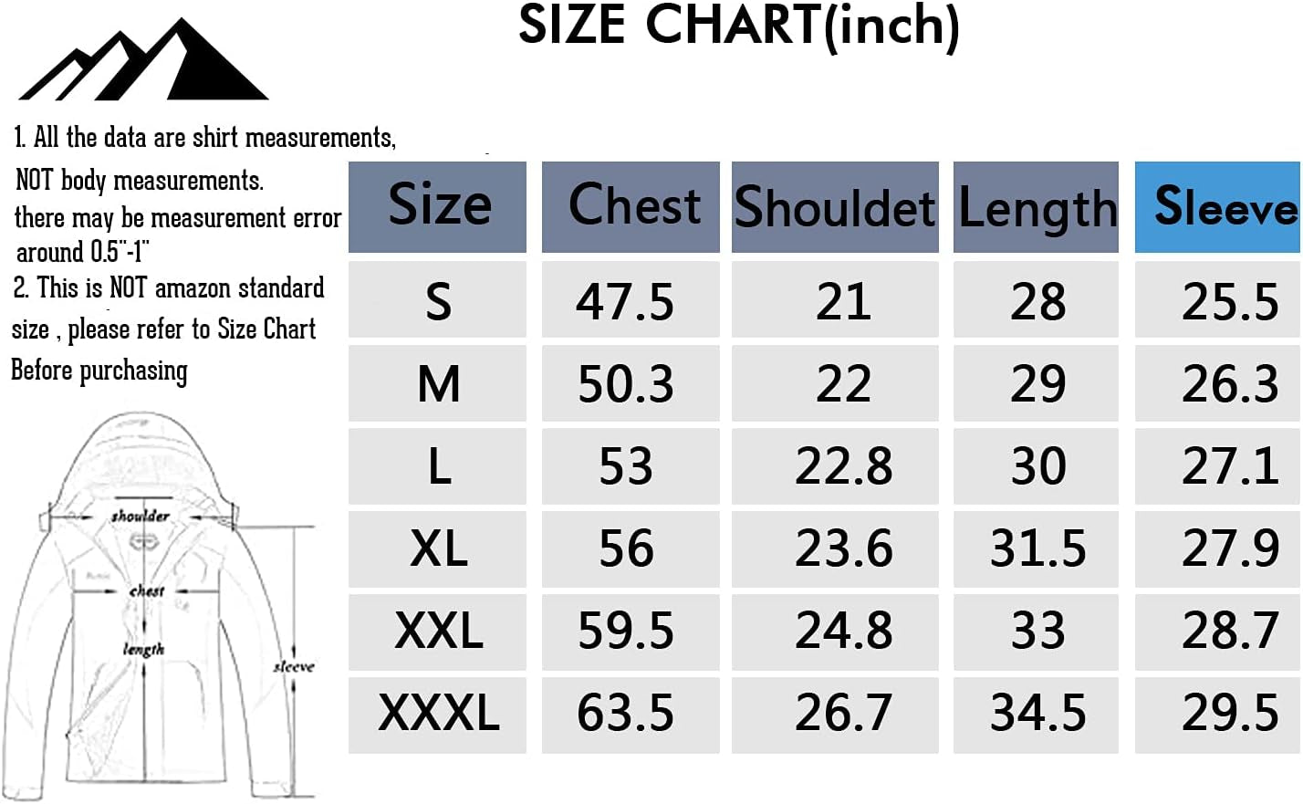 Mens Mountain Waterproof Ski Snow Jacket Windproof Raincoat Winter Warm Hooded Coat