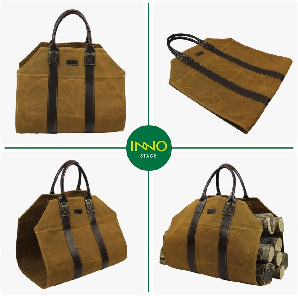 "π₯ Carry Your Firewood in Style! π²β¨ Check out our Waxed Canvas Log Tote Bag - Perfect for Indoor & Outdoor Adventures! ποΈπ₯ #FirewoodCarrier #CampingEssentials"