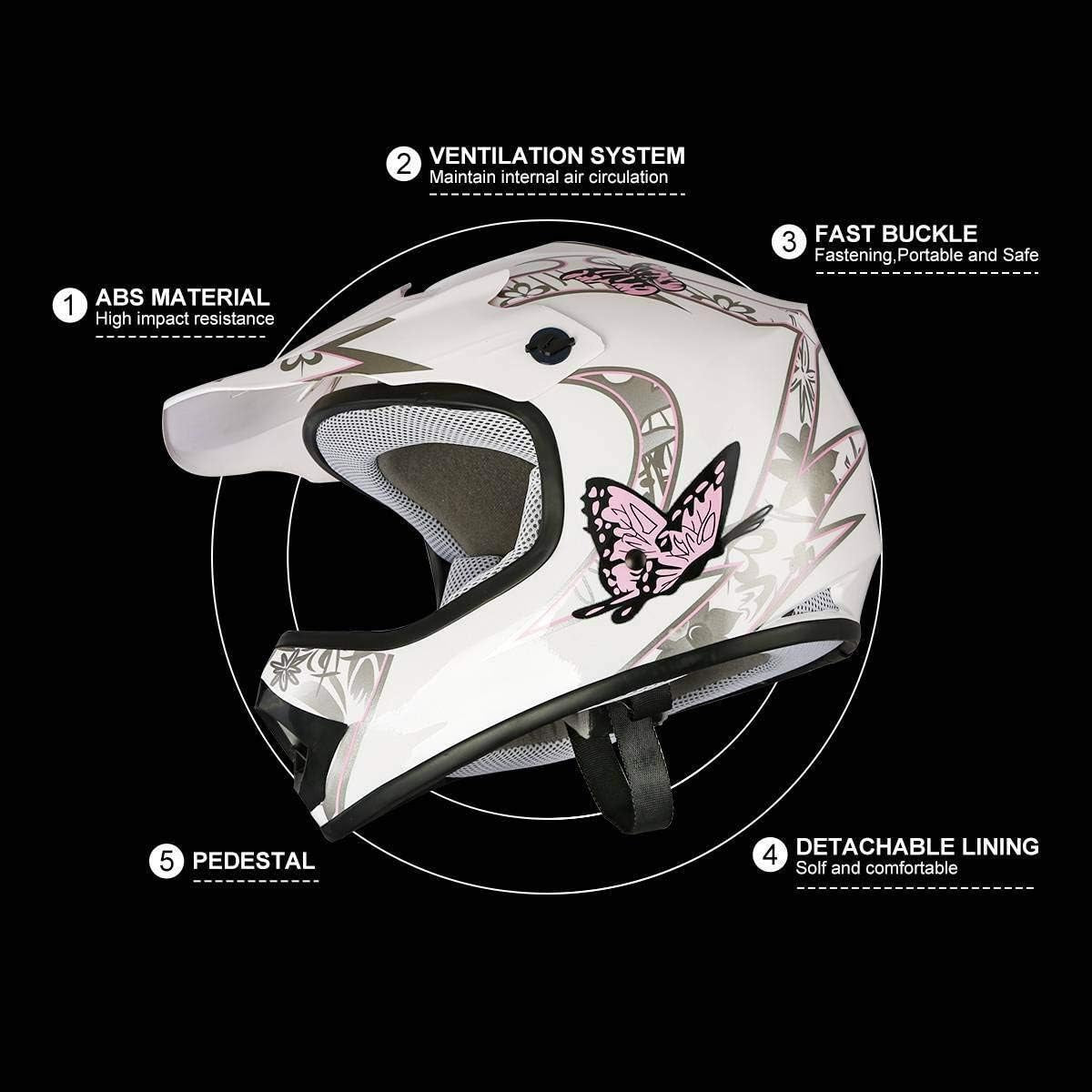 Motocross Helmet DOT Youth & Kids Offroad Street Helmet Dirt Bike Motocross ATV Helmet