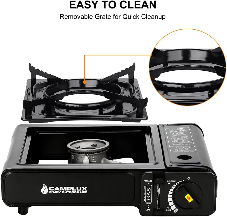 Dual Fuel Propane & Butane Stove with Carrying Case, Portable Camping Stoves with CSA Certification