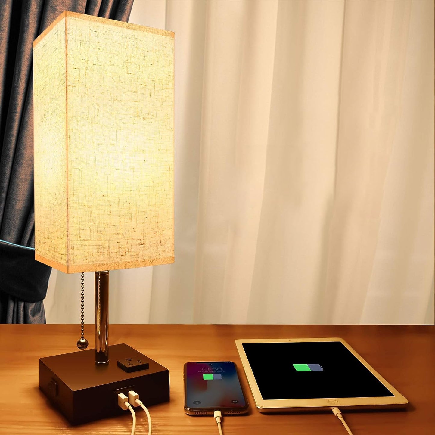 "β¨ Illuminate Your Nights! π Check out our sleek USB Bedside Table Lamp with a chic fabric shade and handy charging port. Perfect for modern bedrooms! ποΈπ‘ #HomeDecor #NightstandGoals"