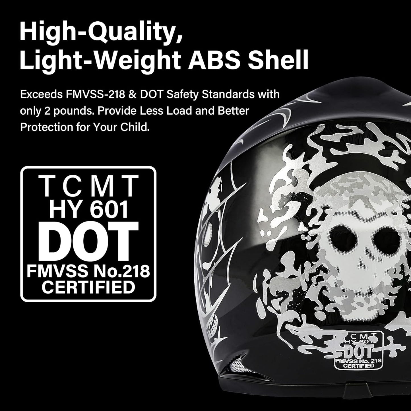 DOT Youth Kids Motorcycle Motocross ATV Helmets Offroad Street Dirt Bike Full Face Helmet