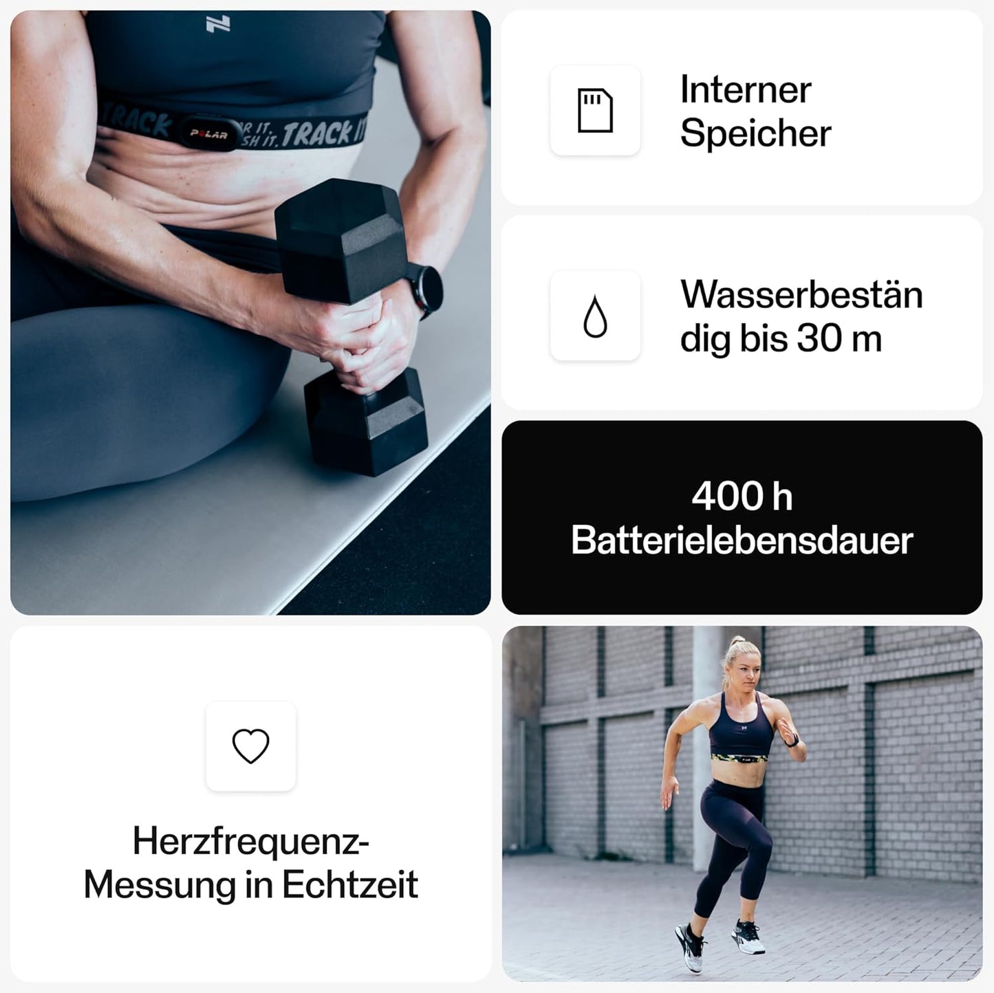 H10 Heart Rate Monitor Chest Strap - ANT + Bluetooth, Waterproof HR Sensor for Men and Women