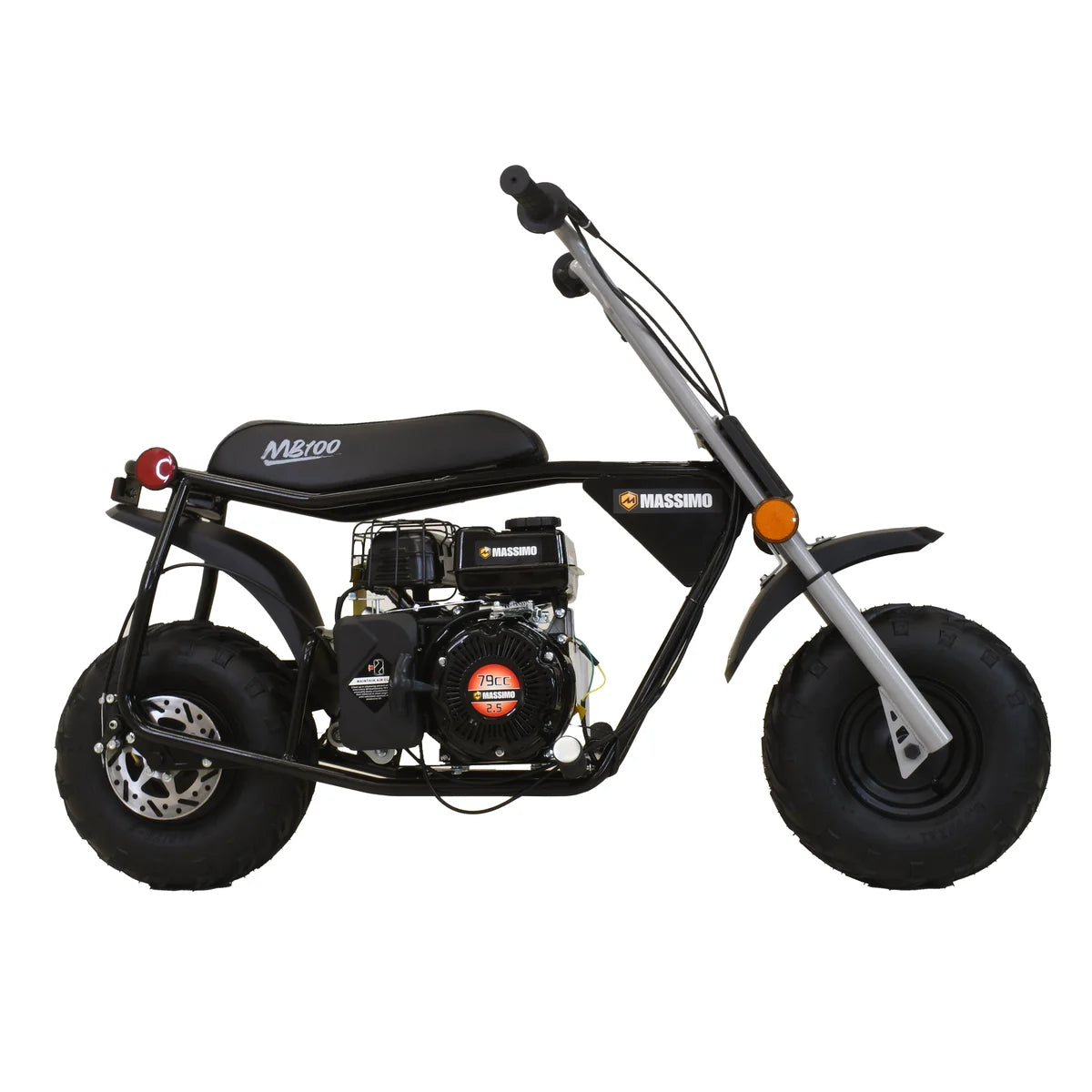 Massimo Minibike 79Cc 2.5HP 4 Stroke, Gas Powered, Trail Bike, off Road, Motorcycle MB100 - Black