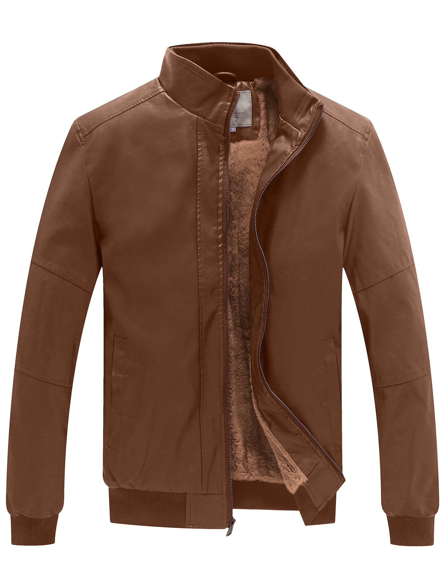 "🔥 Elevate Your Style with Our Men's Stand Collar Bomber Faux Leather Jacket! Perfect for any adventure! 🧥✨ #Fashion #Menswear #LeatherJacket"