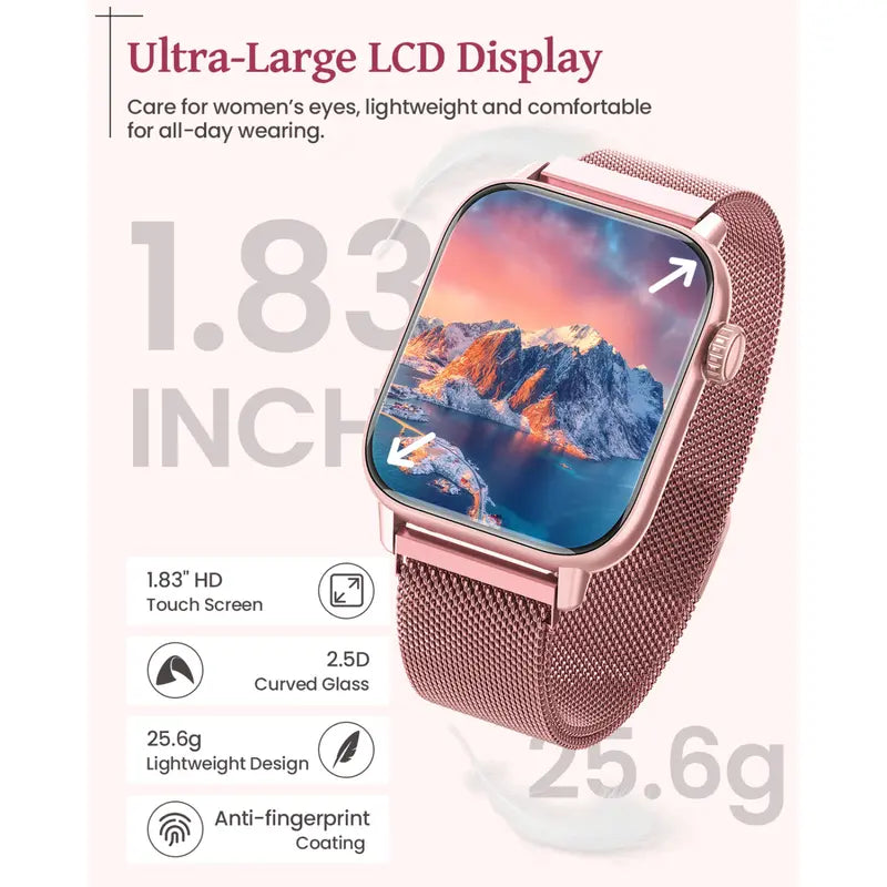 Special Gift: Smart Watch 1.85" HD, Health Monitor, Waterproof Ios/Android | Perfect Gift! Bluetooth Devices Wearable Wristwatch