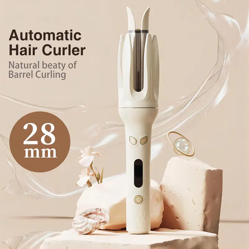 Automatic Hair Curling Iron, 28Mm Hair Curler, Negative Ion Automatic Hair Hair Curl Wand, 4 Modes Temperatures Curling Iron for Women, Hair Styling Tools for Home