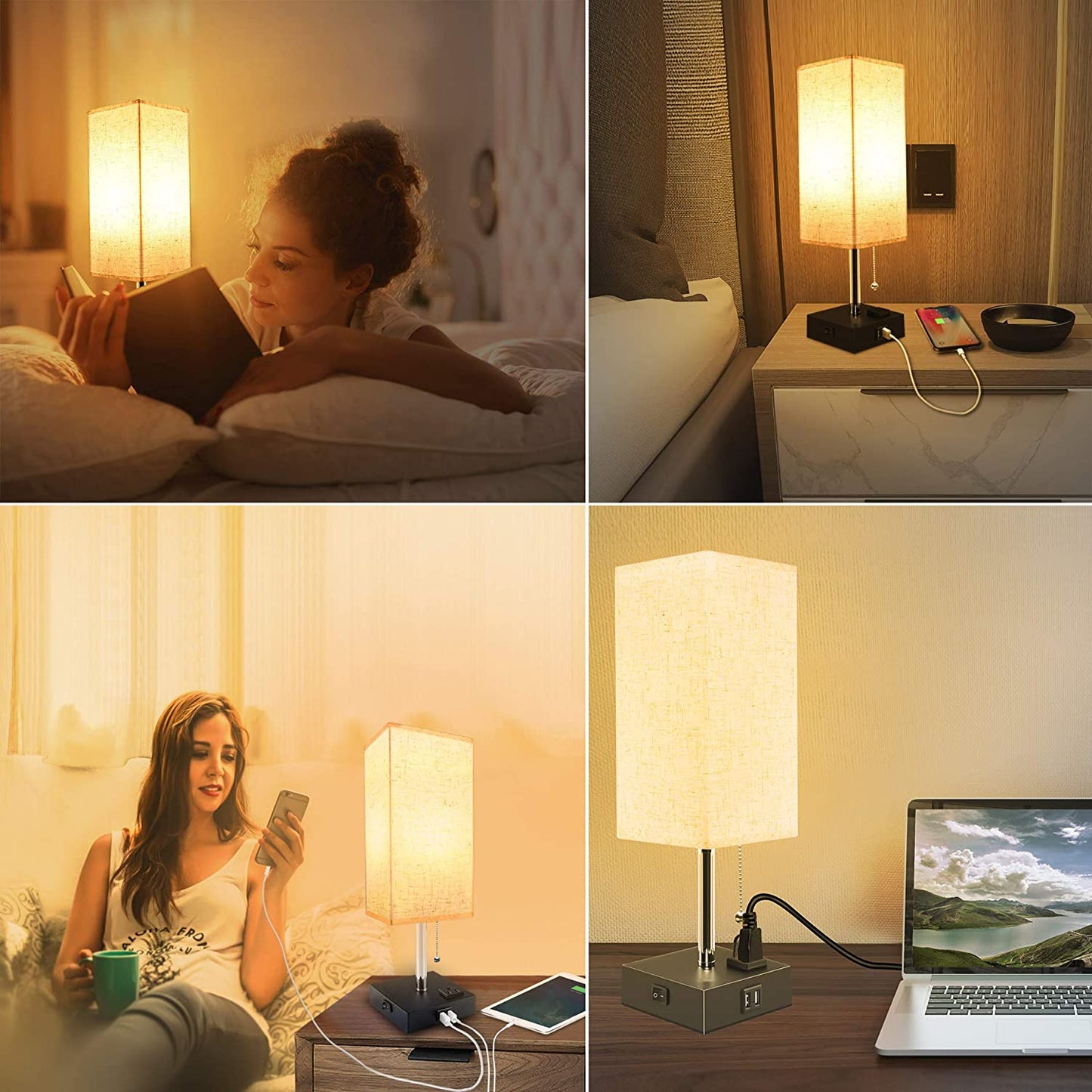 "β¨ Illuminate Your Nights! π Check out our sleek USB Bedside Table Lamp with a chic fabric shade and handy charging port. Perfect for modern bedrooms! ποΈπ‘ #HomeDecor #NightstandGoals"