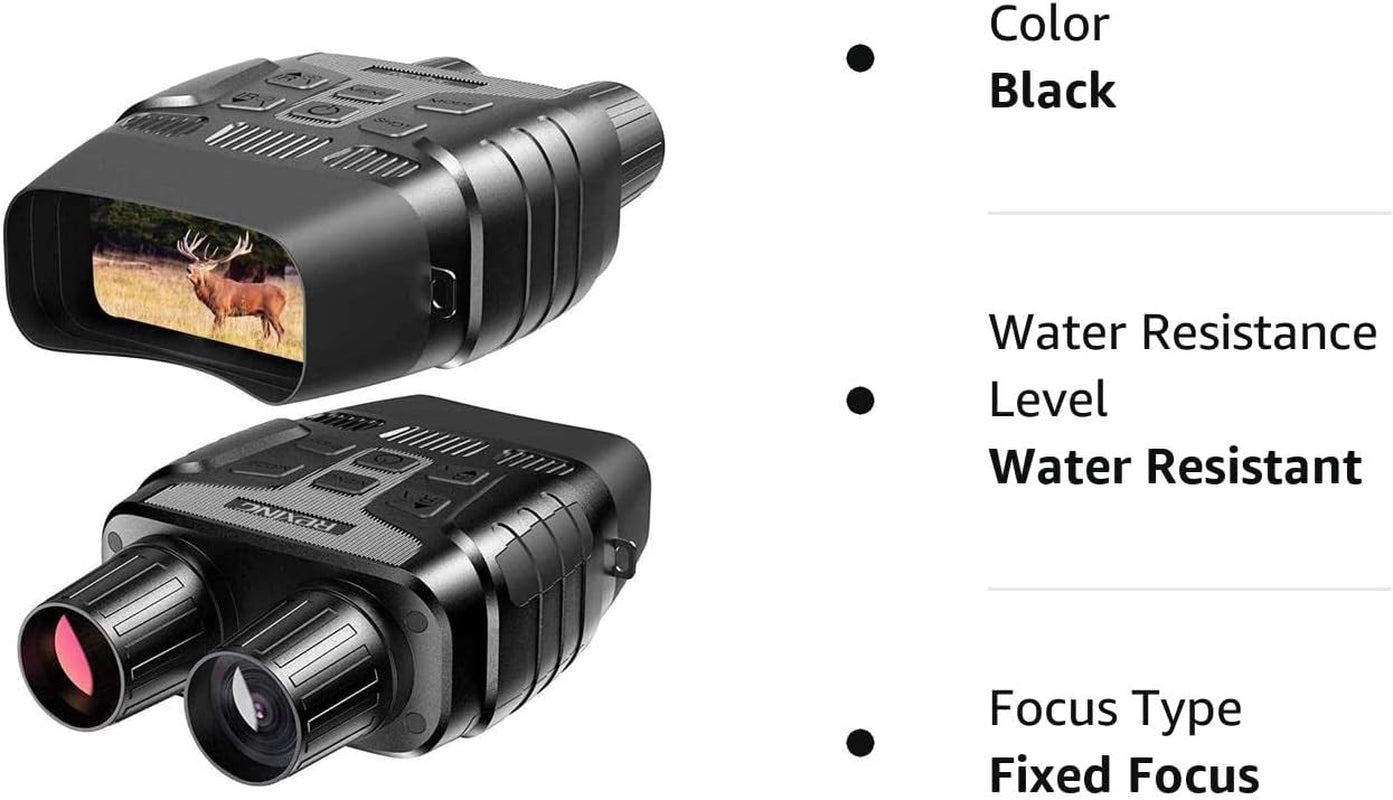 B1 Night Vision Goggles Binoculars with LCD Screen, Infrared (IR) Digital Camera, Dual Photo + Video Recording for Spotting, Hunting, Tracking up to 300 Meters (Black)
