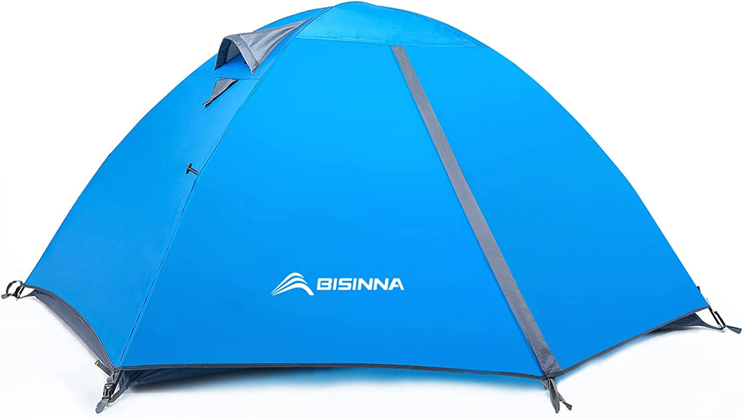 "Ultimate 2-4 Person Lightweight Camping Tent - Waterproof, Windproof, Easy Setup with Double Doors - Perfect for Family Adventures, Hiking, and Travel!"