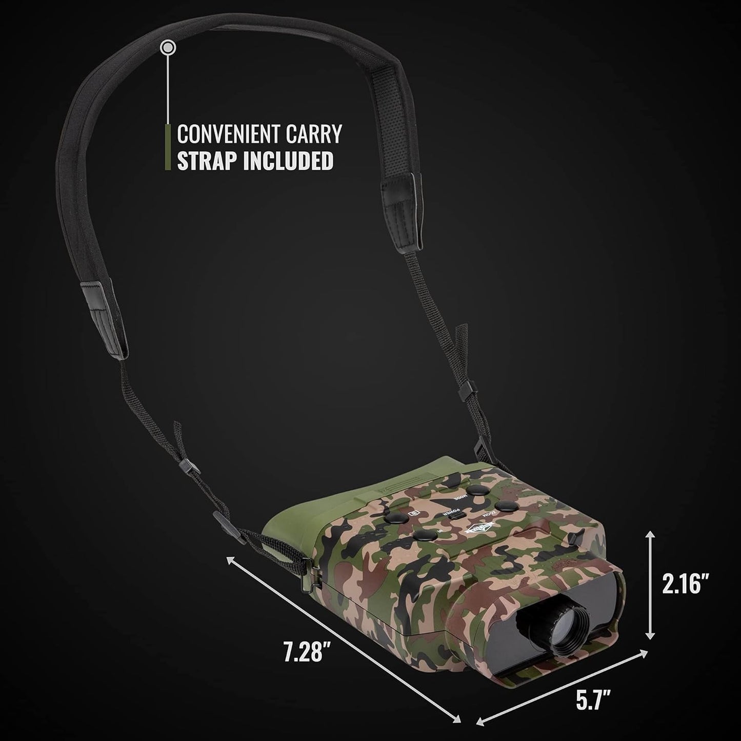 Camouflage Digital Night Vision Binoculars, Capture HD Photos & Videos, See Clear in 100% Total Darkness, Long Viewing Distance, Large Viewing LCD Screen, Infrared Goggles for Hunting