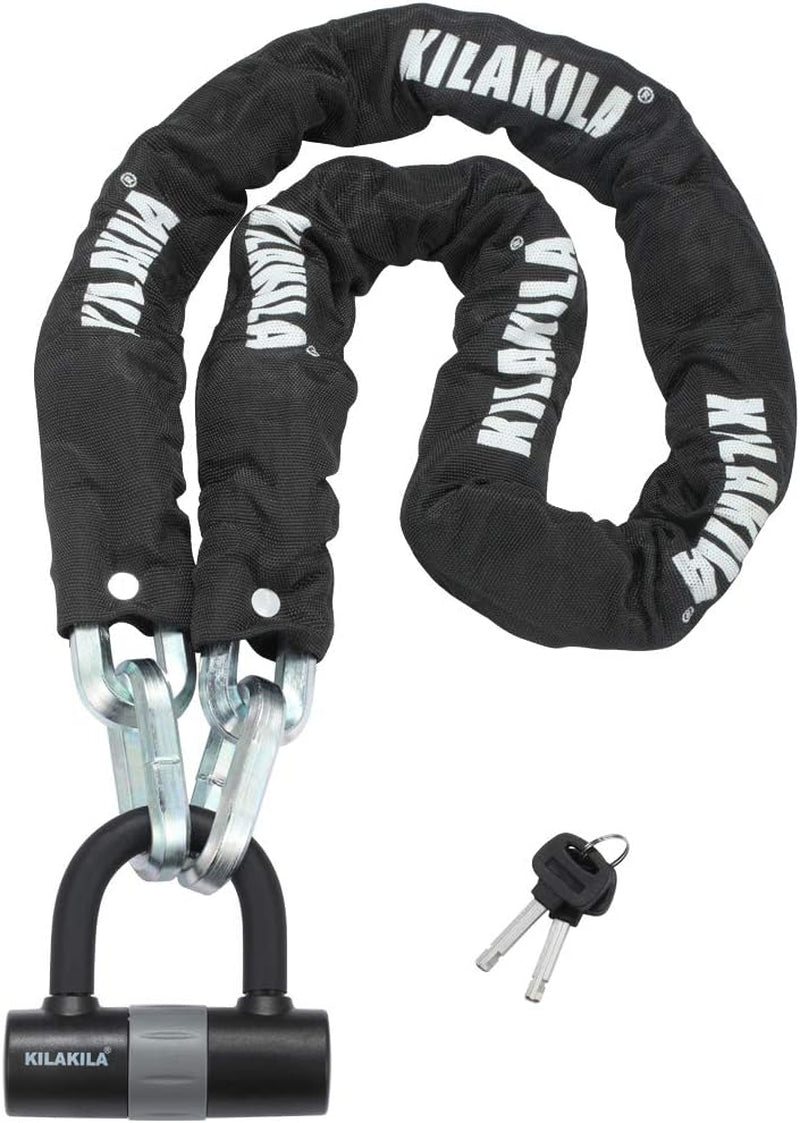 Security Chain Lock Heavy Duty Bike Lock 10Mm Bicycle Lock Motorbike Lock Disc Lock with 16Mm U Lock