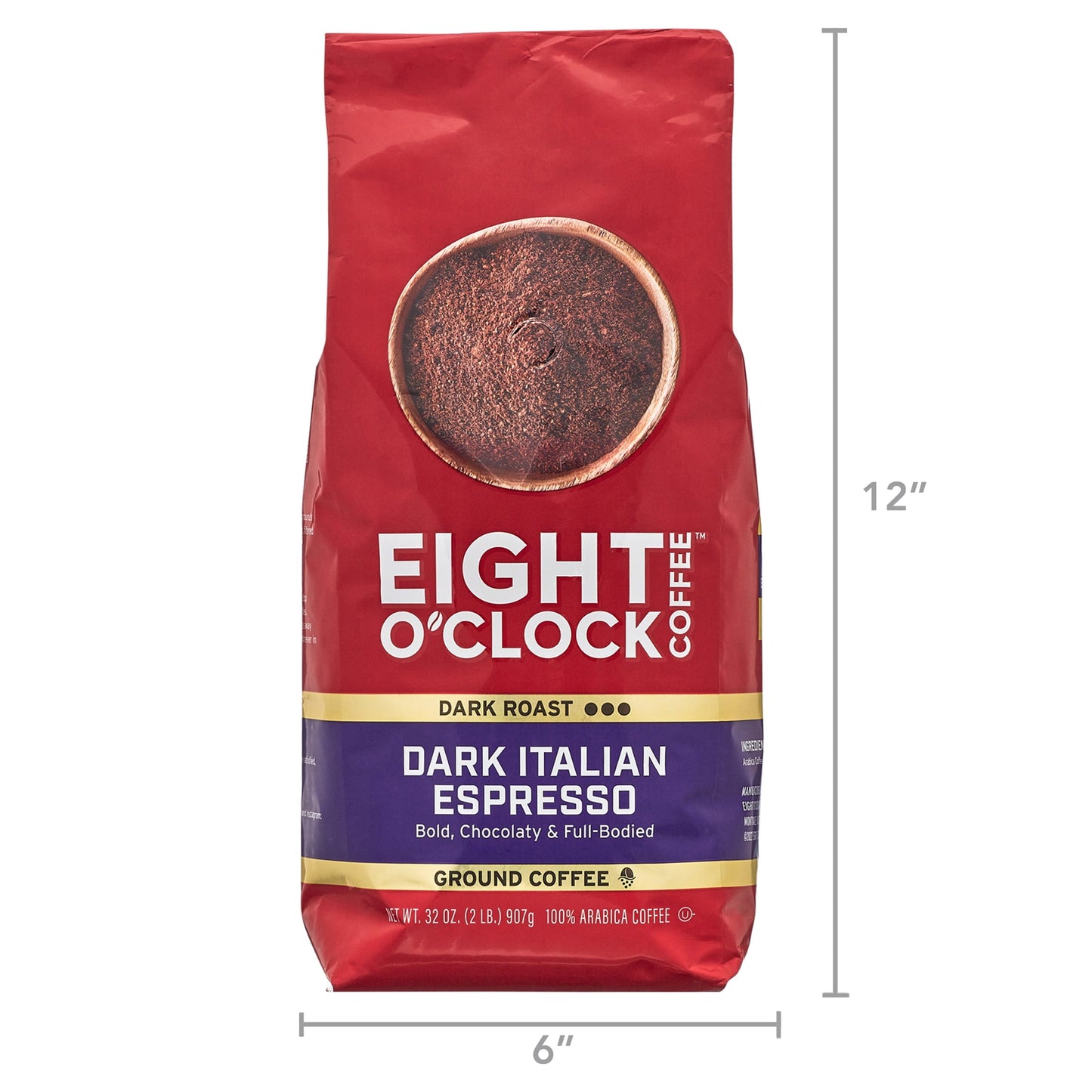 , Dark Italian Espresso, Dark Roast Ground Coffee, 32 Oz, Bag