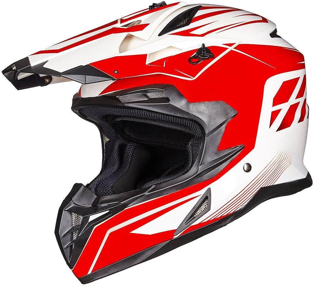 Rev up your ride with the DOT Approved Full Face Helmet for Men & Women! Perfect for ATV, Motocross, and Off-Road adventures! 🏍️🔥 Model 911 in bold Red & White! #RideSafe #Motocross #ATV