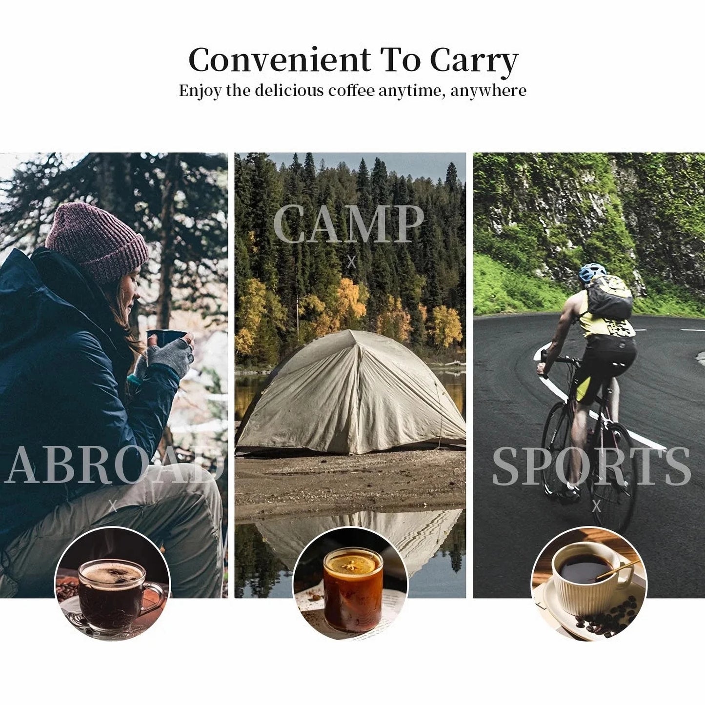 Portable Coffee Maker Single Serve Coffee Maker Mini Espresso Machine Reusable Coffee Filter