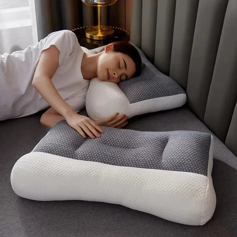 "Ultimate Comfort: Super Ergonomic Orthopedic Cervical Contour Pillow for All Sleep Positions - Relieve Neck and Shoulder Pain!"