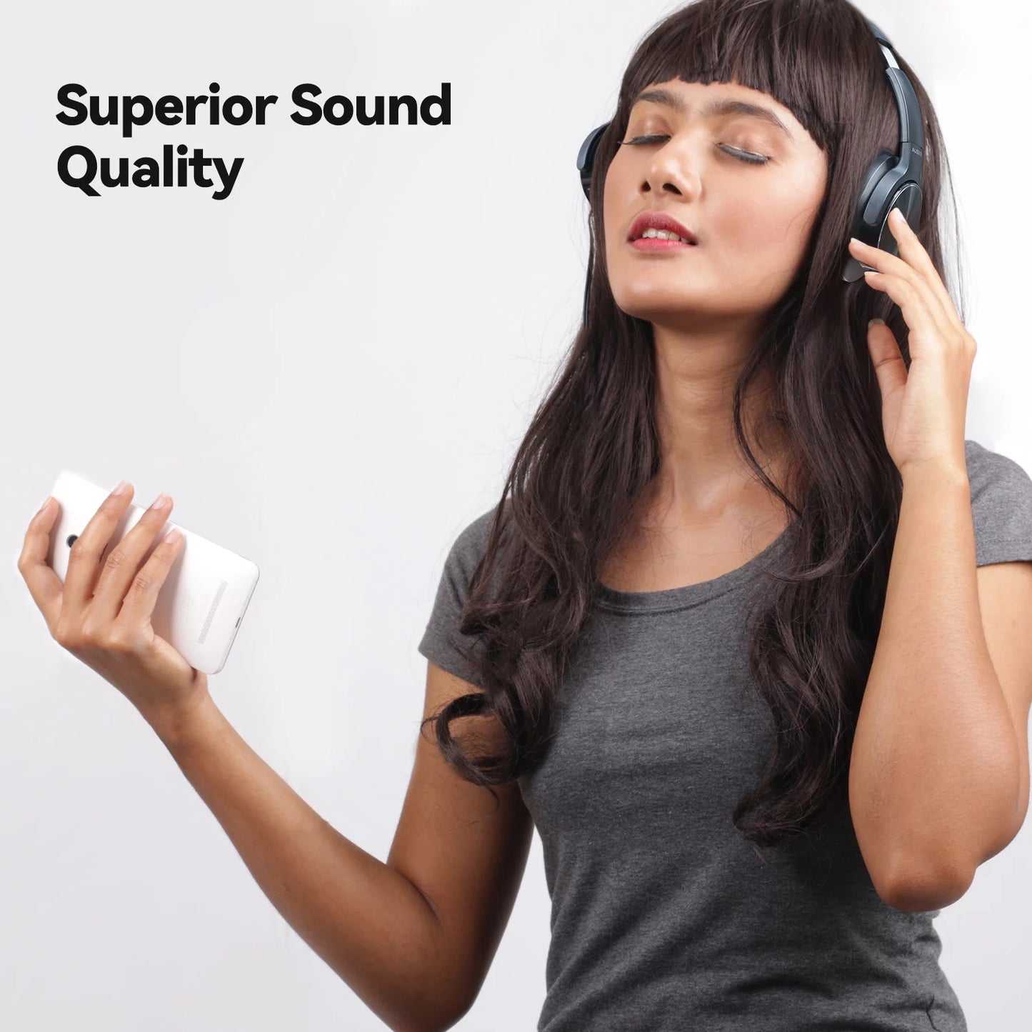 E9 Noise Cancelling Headphones,Wireless Bluetooth over Ear Headphones with Microphone - Black