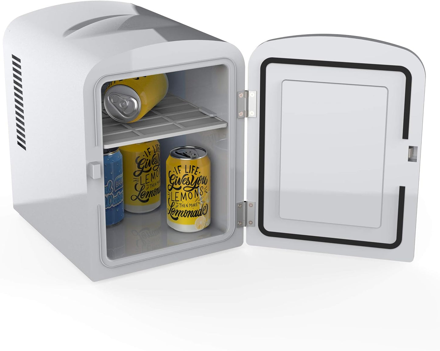 Mini Fridge for Beauty, Skin Care, Makeup, Cosmetics Storage-6 Can Capacity Portable Refrigerator Cooler and Warmer-Thermoelectric Technology-For Bedroom, Office, Dorm or Car