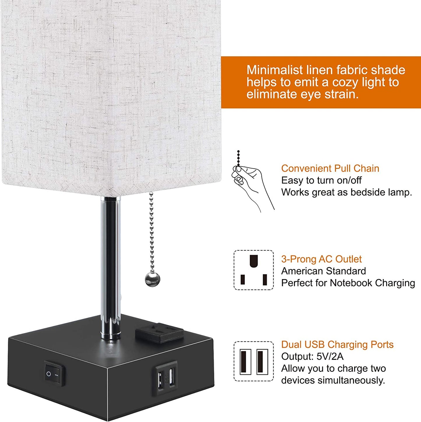 "β¨ Illuminate Your Nights! π Check out our sleek USB Bedside Table Lamp with a chic fabric shade and handy charging port. Perfect for modern bedrooms! ποΈπ‘ #HomeDecor #NightstandGoals"