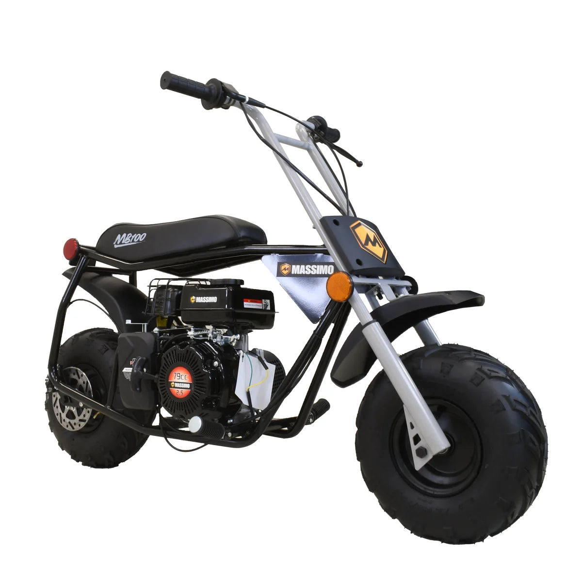 Massimo Minibike 79Cc 2.5HP 4 Stroke, Gas Powered, Trail Bike, off Road, Motorcycle MB100 - Black