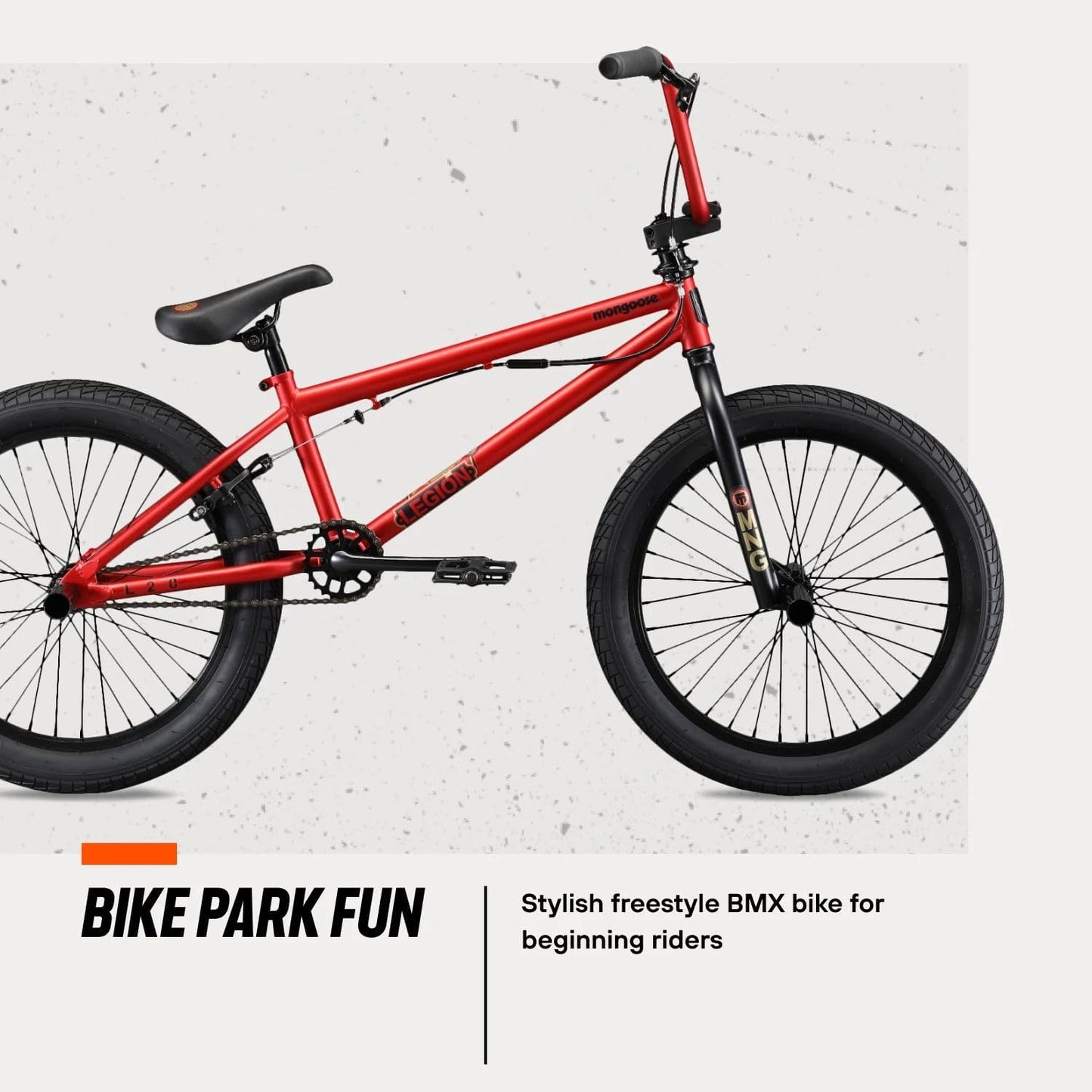Legion Kids Freestyle BMX Bike, Intermediate Rider, Boys and Girls Bikes, 20-Inch Wheels, Hi-Ten Steel Frame, Micro Drive 25X9T BMX Gearing