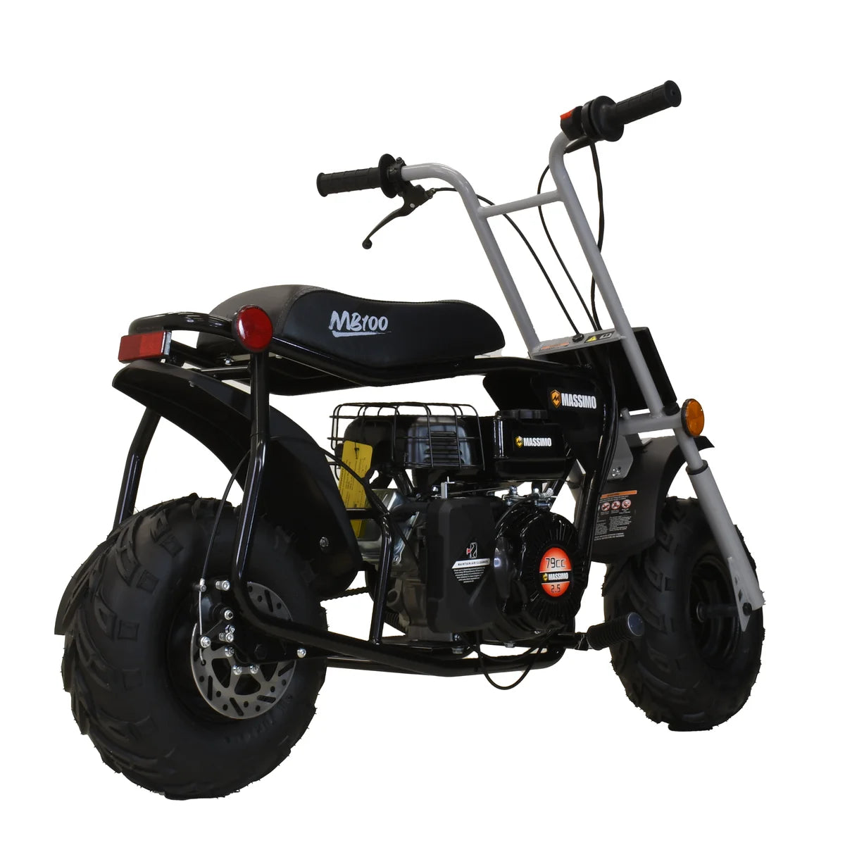Massimo Minibike 79Cc 2.5HP 4 Stroke, Gas Powered, Trail Bike, off Road, Motorcycle MB100 - Black
