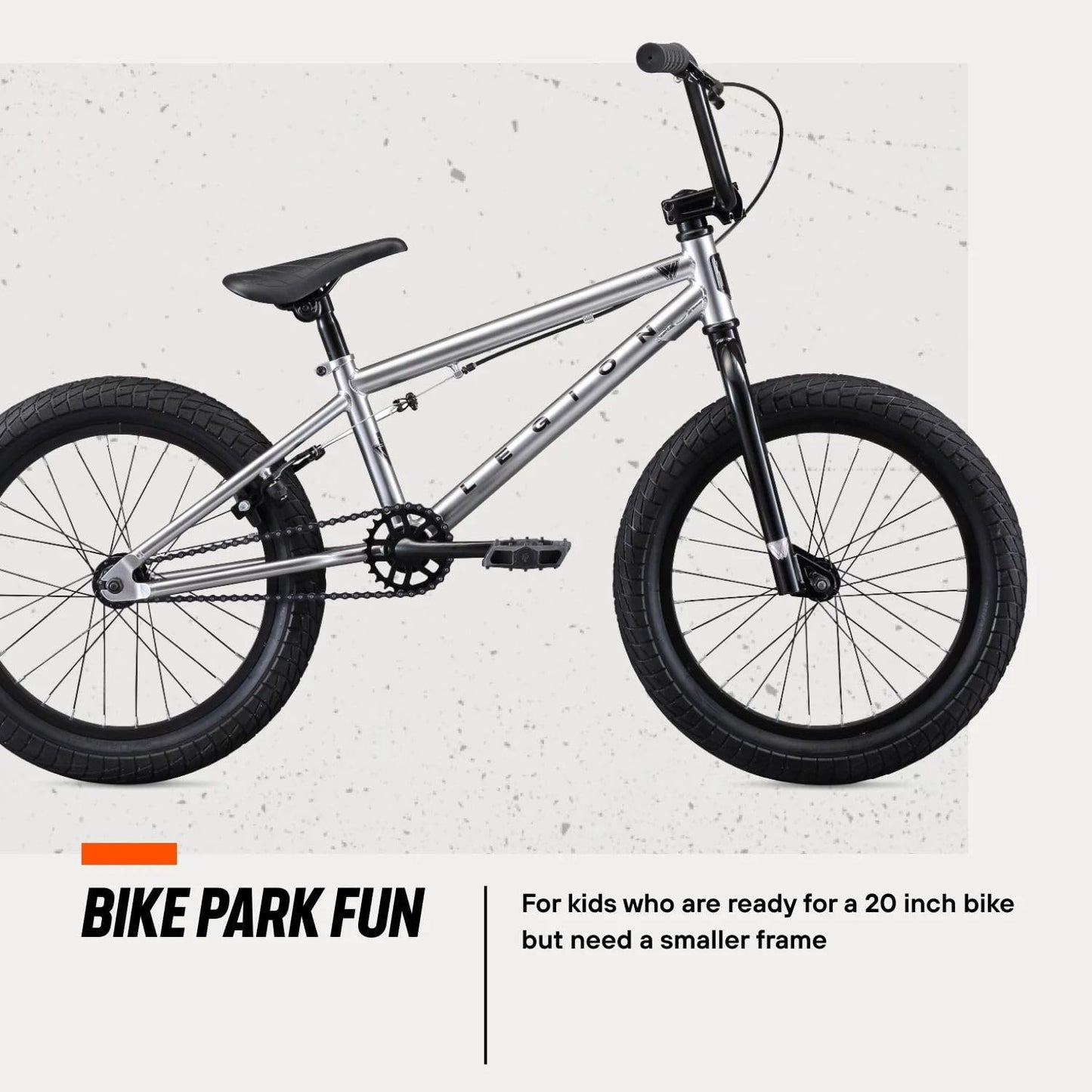 Legion Kids Freestyle Sidewalk BMX Bike, Beginner Riders, Boys and Girls, 16-20-Inch Wheels, Hi-Ten Steel Frame, Micro Drive BMX Gearing
