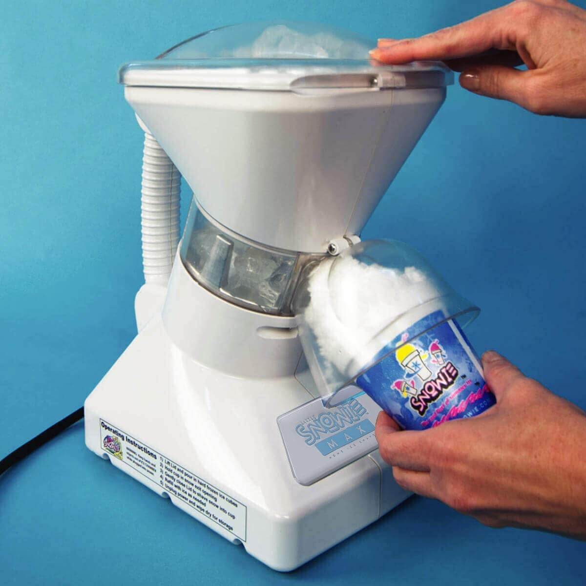 Treat to the max with the Little Max Snow Cone Machine- Summer fun year round! -Premium Shaved Ice Maker, with Powder Sticks Syrup Mix, Entrepreneur Kit