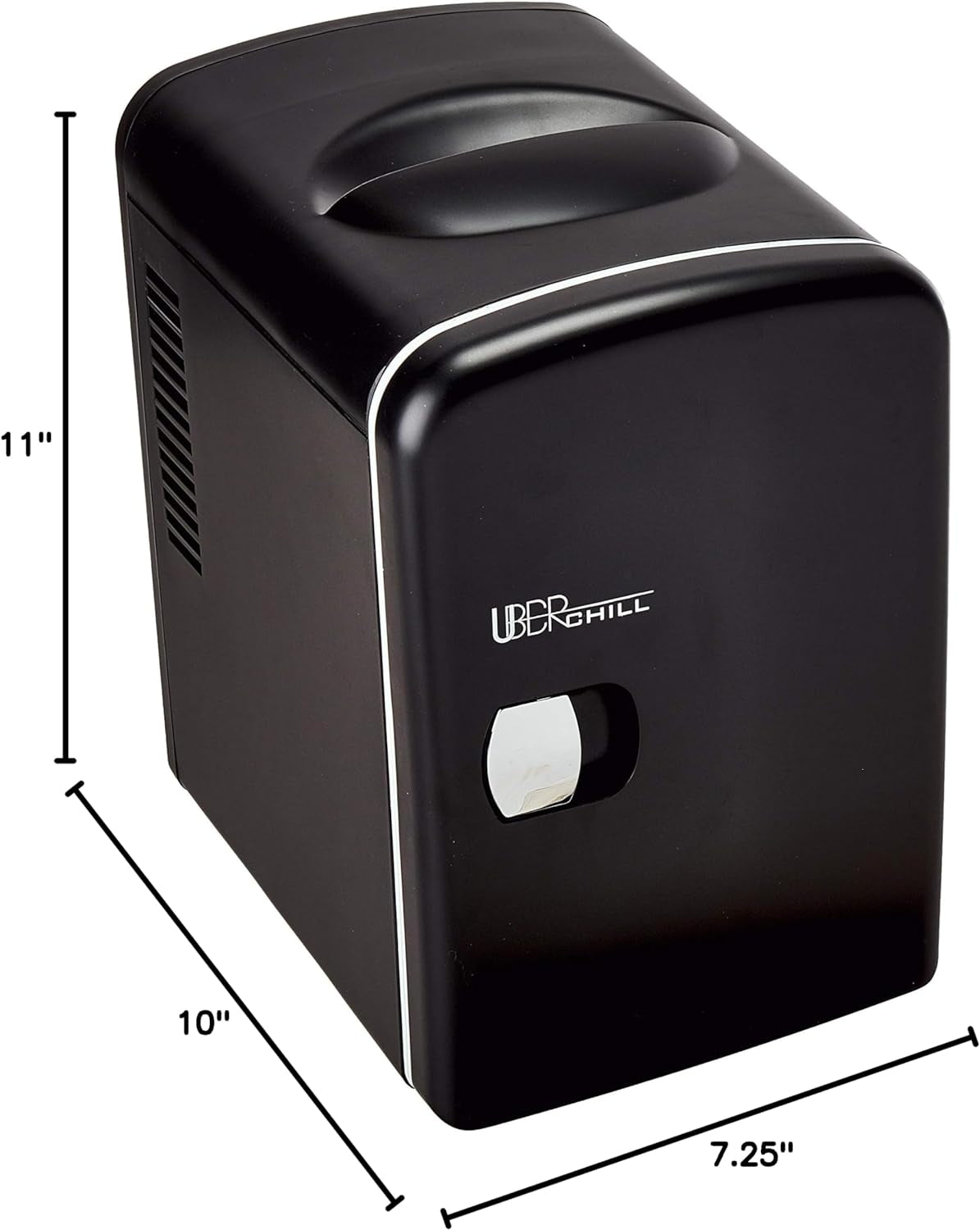 UB-CH1-MB, Skin Care, Beauty, Makeup, Cosmetics Storage | Skincare Bedroom | Portable Mini Fridge Cooler and Warmer, 4L, Blackout Matte Black