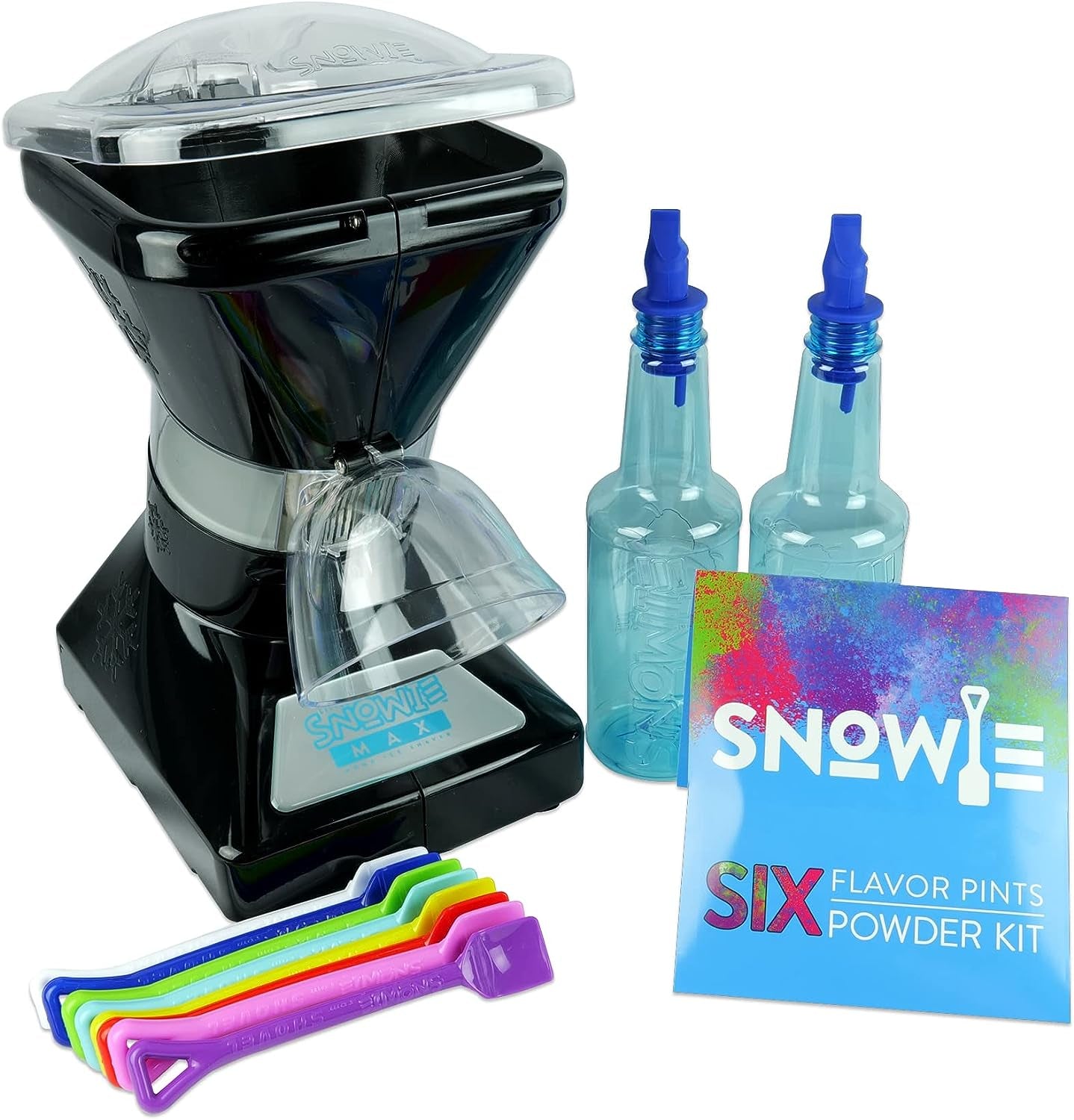 Treat to the max with the Little Max Snow Cone Machine- Summer fun year round! -Premium Shaved Ice Maker, with Powder Sticks Syrup Mix, Entrepreneur Kit