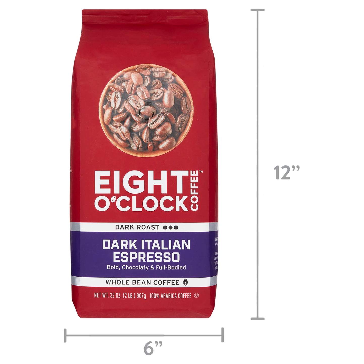 Dark Italian Espresso Dark Roast Whole Bean Coffee Bag, 32 Oz