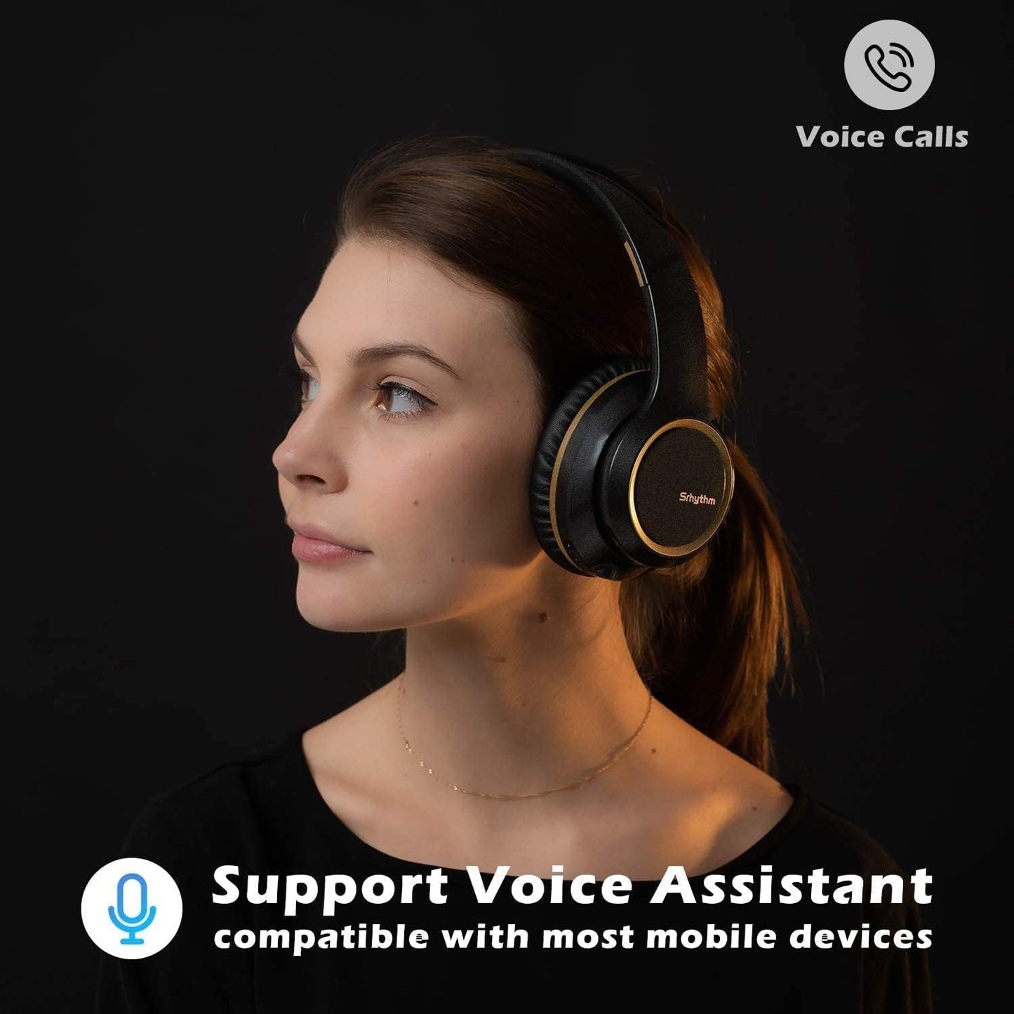 NC15 Noise Cancelling Headphones Bluetooth Over-Ear Headset with Mic for Teens, Adults Online Class/Home Office/Tv/Pc/Phone