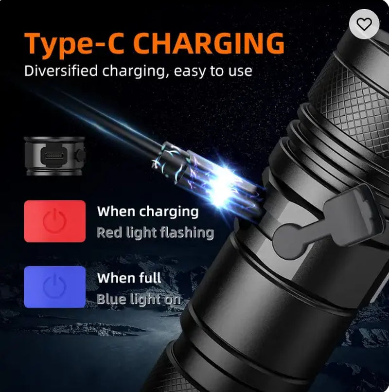Sdlife Rechargeable 920 Lumens Super Bright Tactical Flashlight, High Powered LED Flashlights for Emergency, Outdoor, Home, Camping, Hiking,New Year Gift