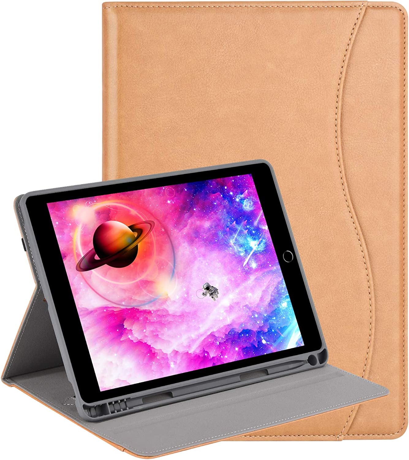 "Stylish & Functional: Leather Folio Case for iPad 9th/8th/7th Gen! π±β¨ Multiple Viewing Angles, Pencil Holder & Auto Sleep/Wake Feature! ποΈπ‘οΈ #iPadCase #TechStyle"