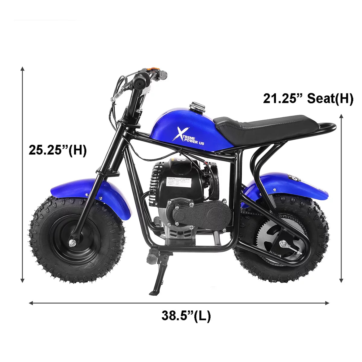 40CC Trail Off-Road Dirt Bike 4-Stroke Gas-Powered Motorcycle Pocket Bike Ride-On Kids Mini Bike, Blue