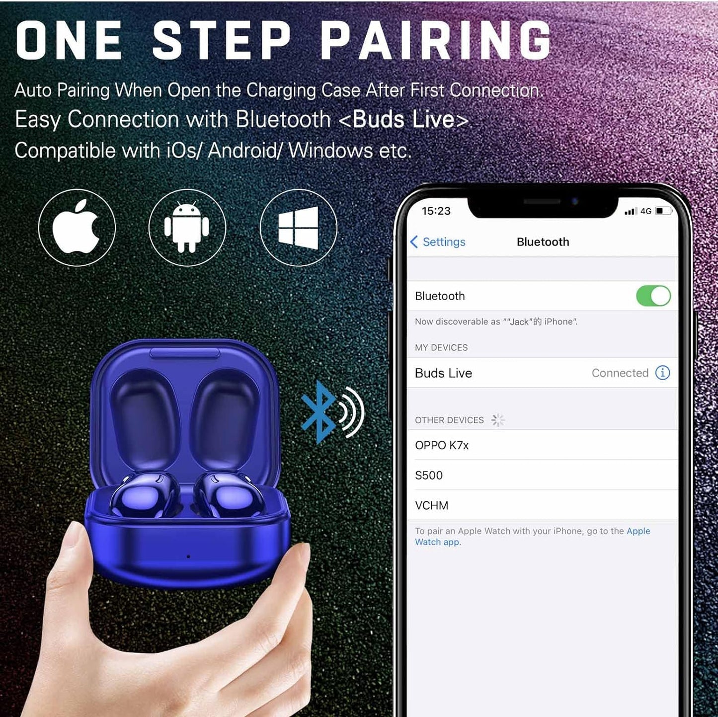 Street Buds Live True Wireless Earbud Headphones for Kids - Wireless Earbuds W/Hands Free Controls - (Us Version) - Admiral Blue