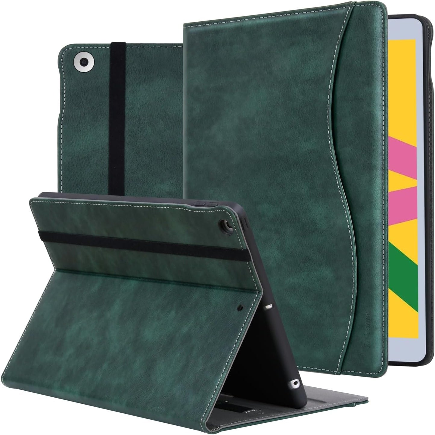 "Stylish & Functional: Leather Folio Case for iPad 9th/8th/7th Gen! π±β¨ Multiple Viewing Angles, Pencil Holder & Auto Sleep/Wake Feature! ποΈπ‘οΈ #iPadCase #TechStyle"